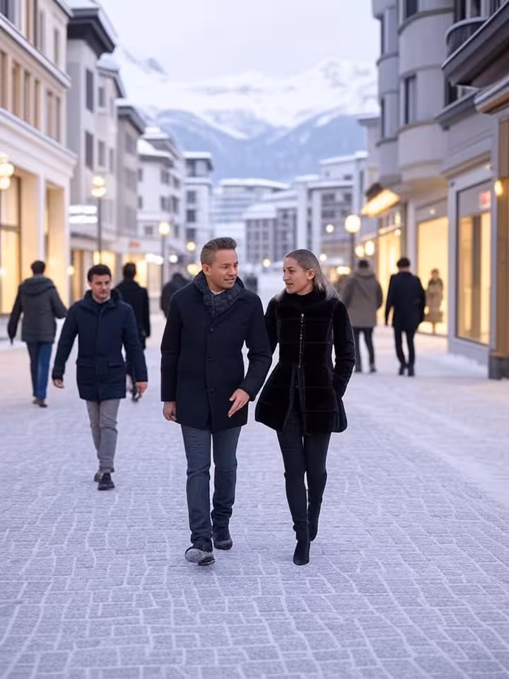 Via Serlas Einkaufsstrasse in St. Moritz